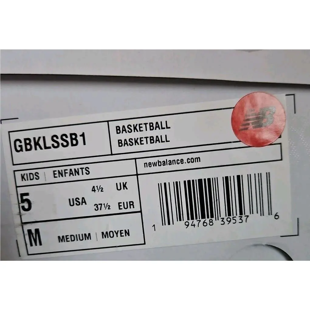 New Balance shoes - GBKLSSB1 - GBKLSSB1 - White/Multi, Full: White/Multi 5
