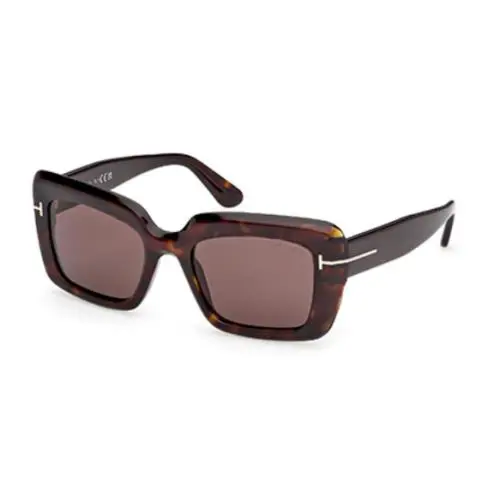 Tom Ford FT1318 LEILA-02 52E Dark Havana/ Brown Women`s Sunglasses - Frame: Dark Havana, Lens: Brown
