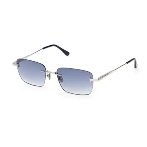 FT1354 JAKE-02 16W Shiny Palladium/ Gradient Blue Men`s Sunglasses by Tom Ford