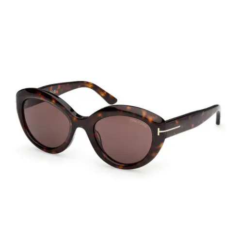 Tom Ford Stacy 02 FT1316 52E Dark Havana/brown Cat Eye Women`s Sunglasses