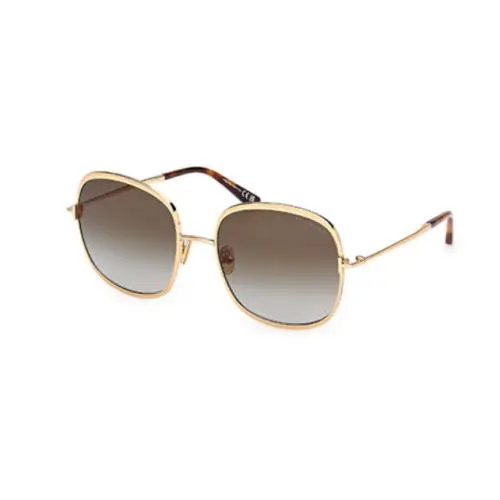 Sofia 02 1320 30P Shiny Rose Gold /gradient Green Women`s Sunglasses by Tom Ford