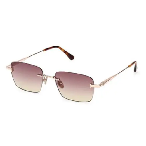 FT1354 JAKE-02 28Z Shiny Rose Gold/ Gradient Bordeaux Men`s Sunglasses by Tom Ford