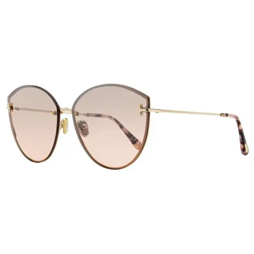 Tom Ford Evangeline Sunglasses TF1106 28U Gold/rose Havana 63mm FT1106 - Frame: Gold/Rose Havana, Lens: Rose Gradient Flash