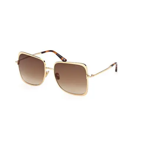Tom Ford TARA-02 FT1319 30F Shiny Deep Gold/gradient Brown Women`s Sunglasses