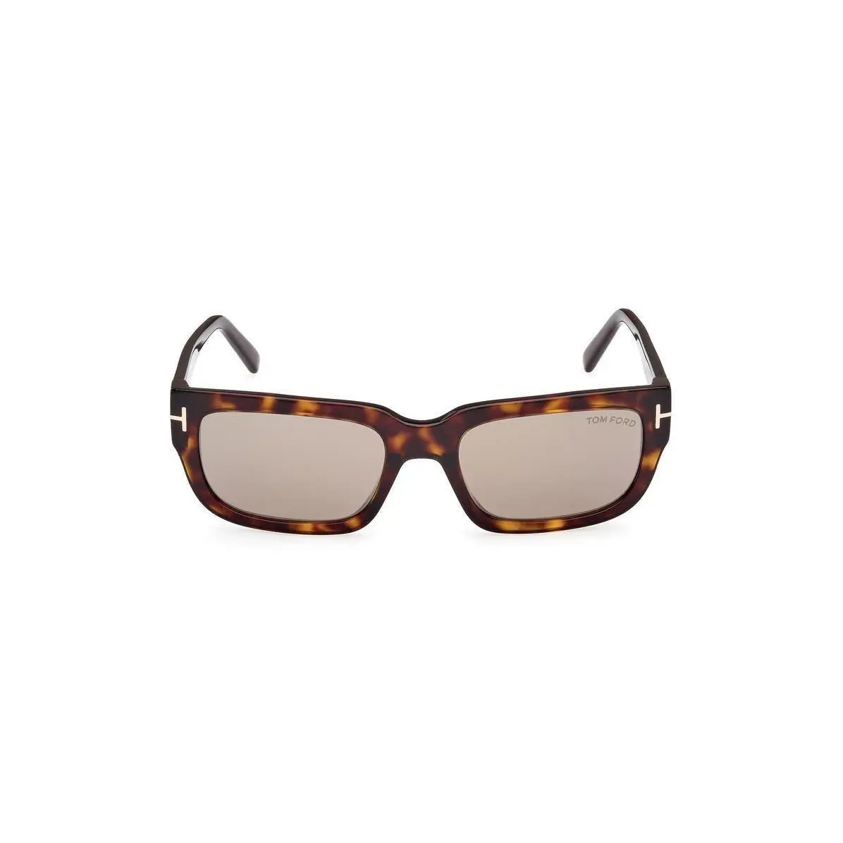 Tom Ford Men 54mm Square Sunglasses Dark Havana / Roviex Mirror