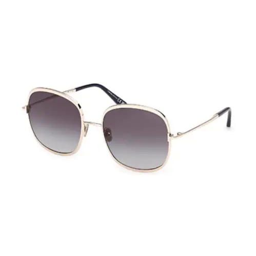 Tom Ford Sofia 02 1320 28W Shiny Rose Gold /gradient Blue Women`s Sunglasses