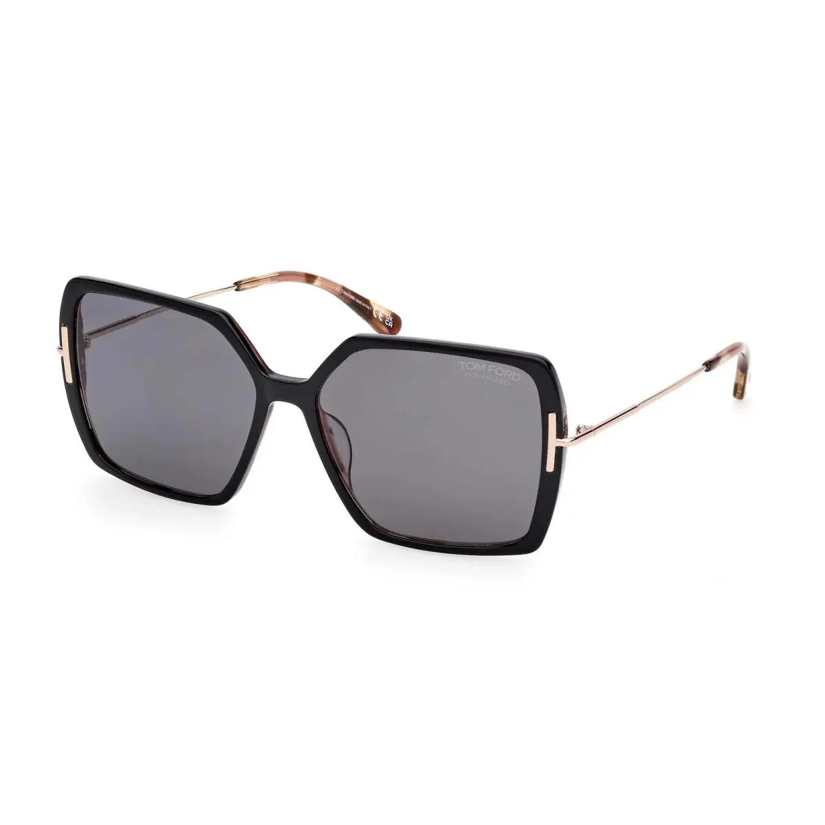Tom Ford Joanna FT1039 05D Sunglasses 59mm Black Havana / Smoke Polarized Lens - Frame: Black Havana, Lens: Smoke