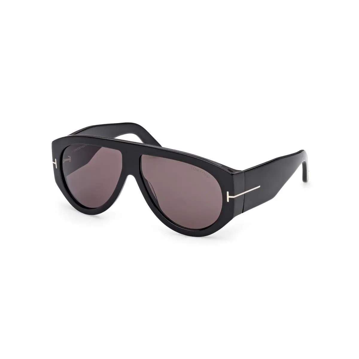 Tom Ford Bronson FT1044 01A Aviator Sunglasses 60mm Shiny Black / Smoke Lens