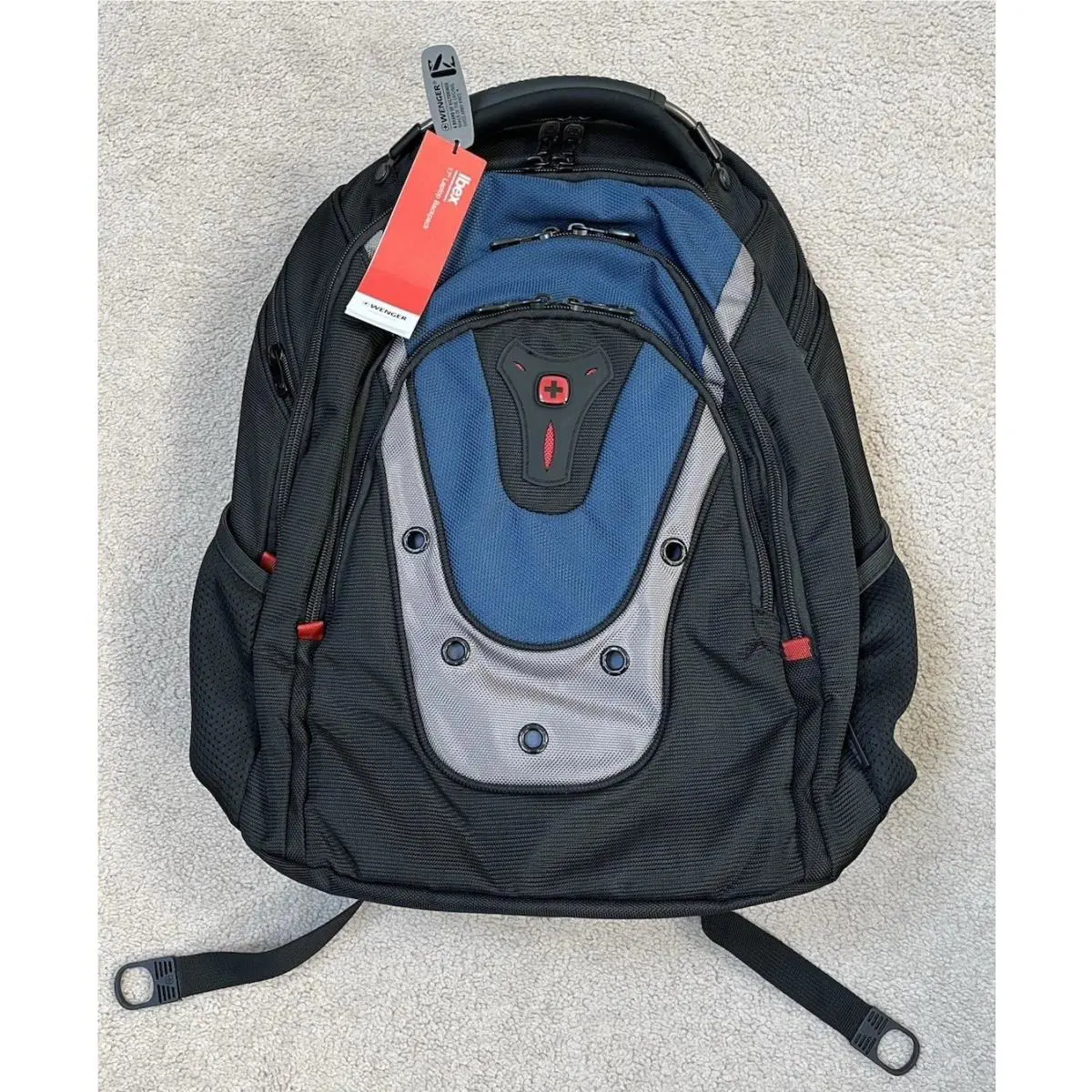Wenger Swissgear Ibex Backpack For 17 Laptop Navy Blue Red Black