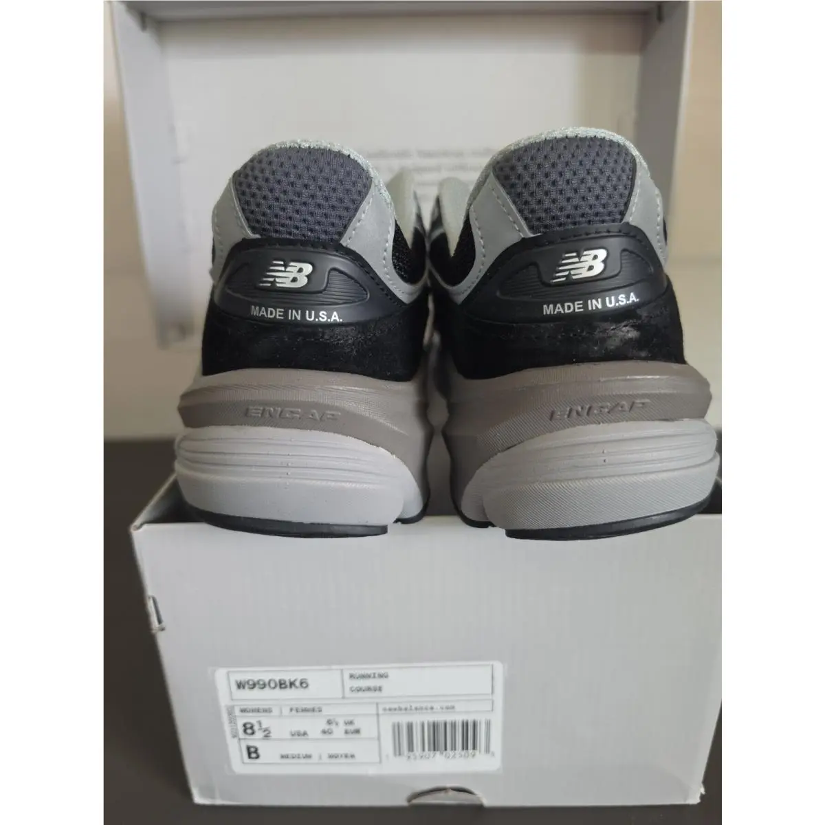 New Balance shoes - W990BK6 - W990BK6 - Black, White, and Gray (UPC: 195907025093) 6