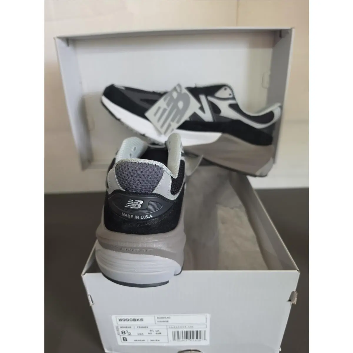 New Balance shoes - W990BK6 - W990BK6 - Black, White, and Gray (UPC: 195907025093) 7