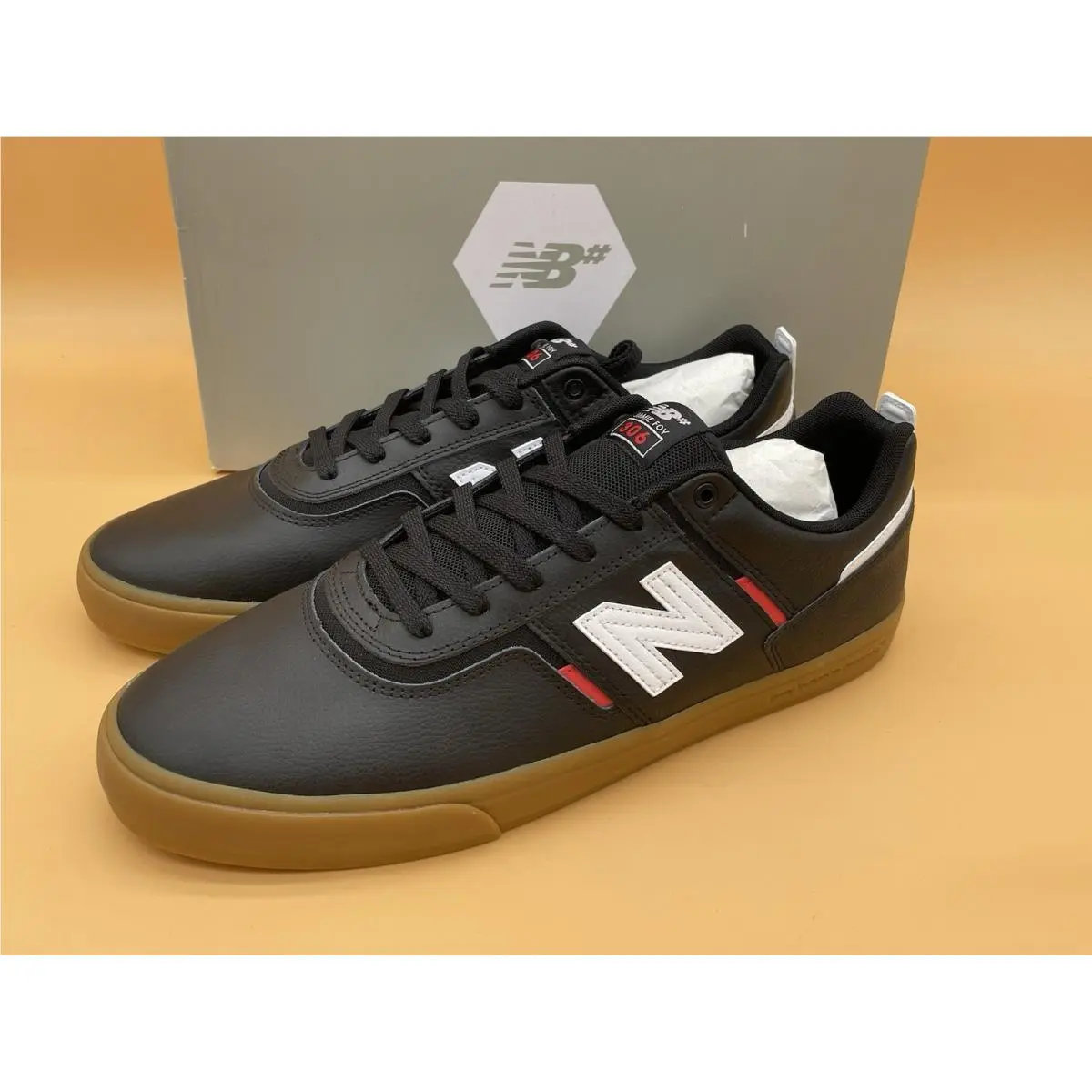 Size 14 D New Balance Numeric Jamie Foy 306 Skate Shoes Skateboarding Black Red