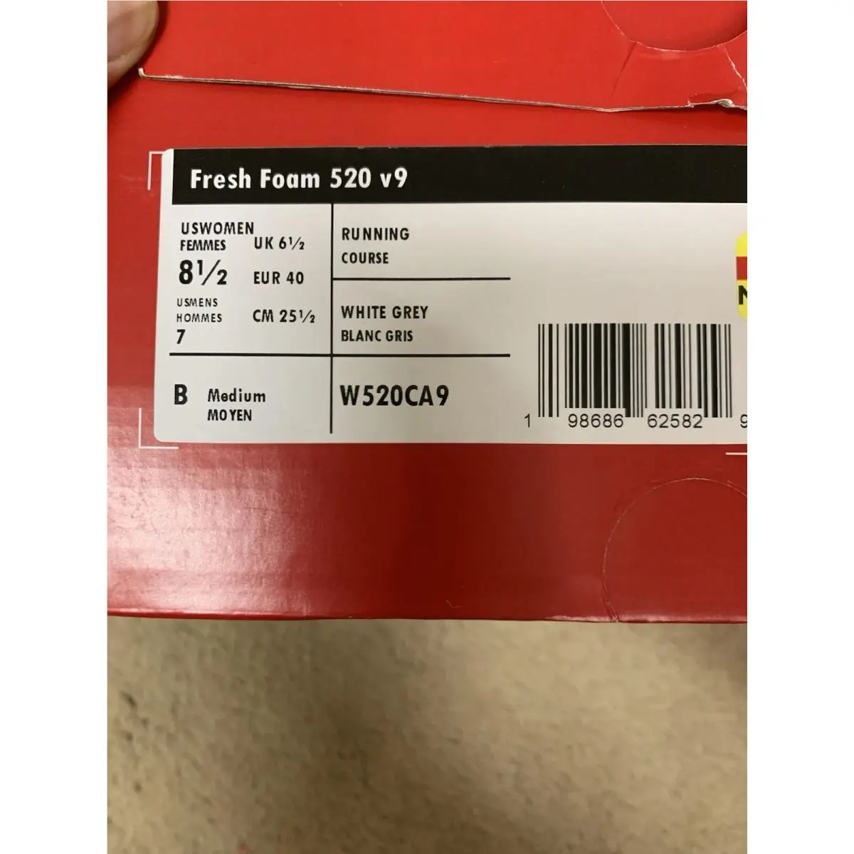 New Balance shoes - New Balance 520 - W520CA9 - White (UPC: 198686625911) 5