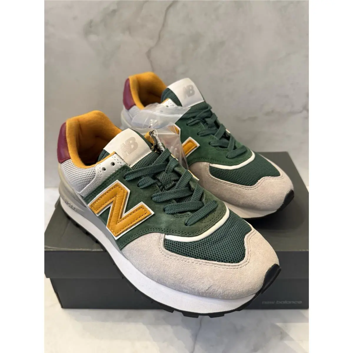 New Balance shoes - New Balance 574 - U574LGM1 - Multicolor, Manufacturer: Light Grey/Forest Green/Varsity Yellow 1