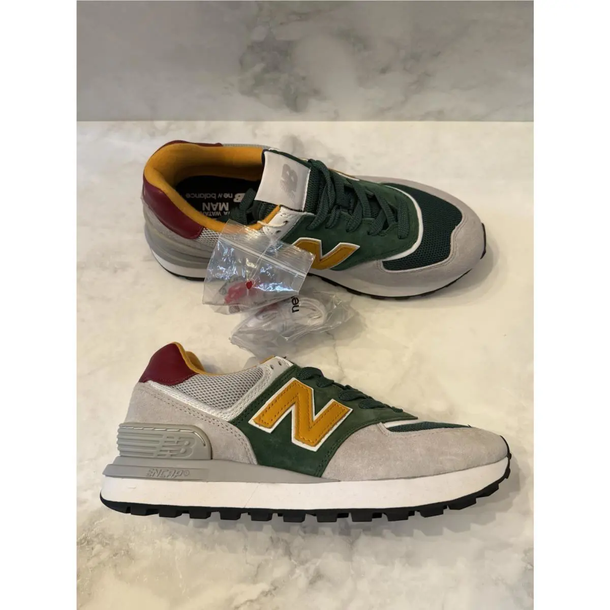 New Balance shoes - New Balance 574 - U574LGM1 - Multicolor, Manufacturer: Light Grey/Forest Green/Varsity Yellow 3