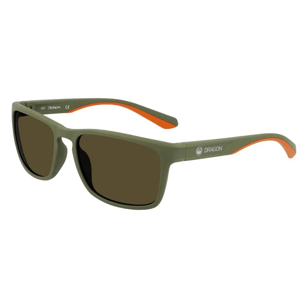 Dragon Alliance Blaise Ll Matte Olive Framed Lumalens Brown Lens Sunglasses - MATTE OLIVE, Frame: As shown