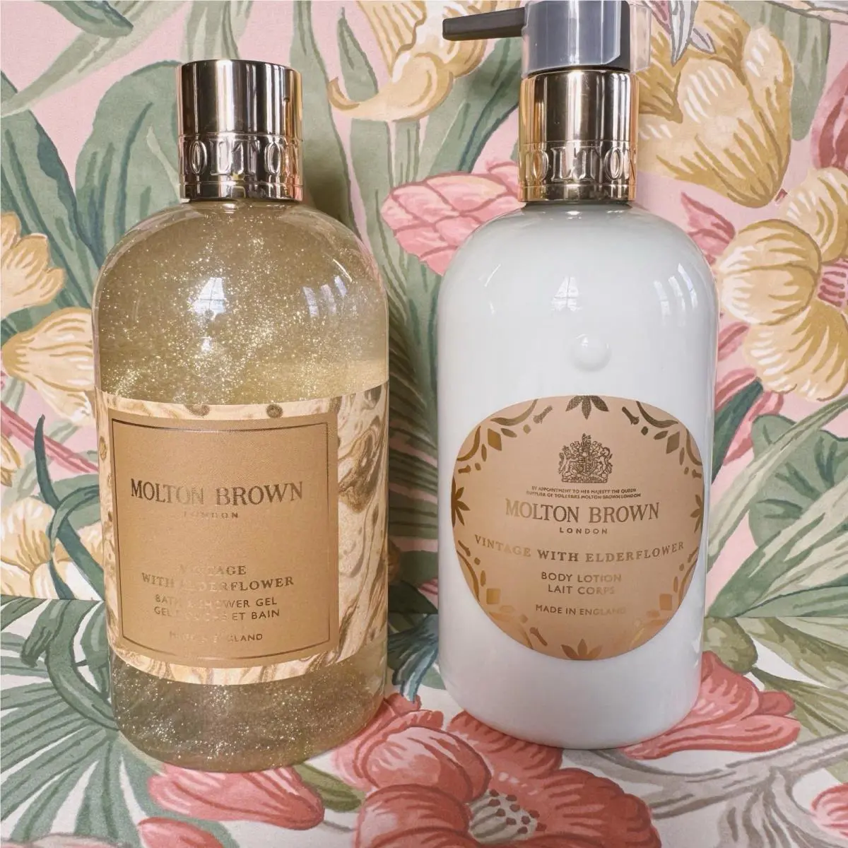 Molton Brown Vintage with Elderflower Set Shower Gel + Body Lotion Gold