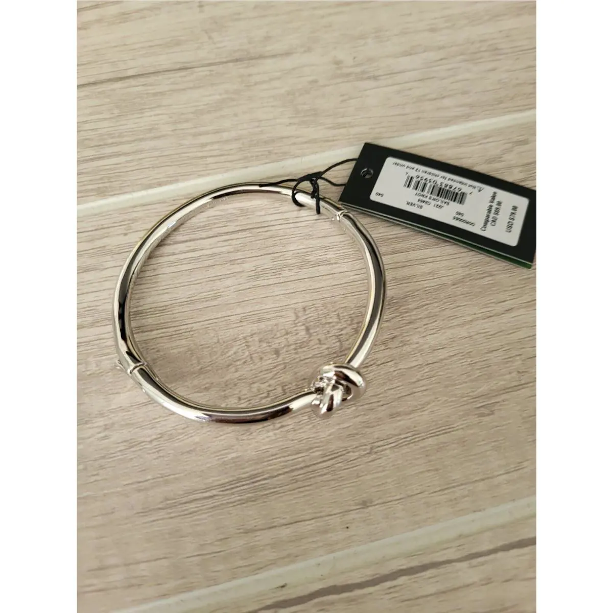Kate Spade New York Sailor`s Knot Hinge Bracelet New Silvertone