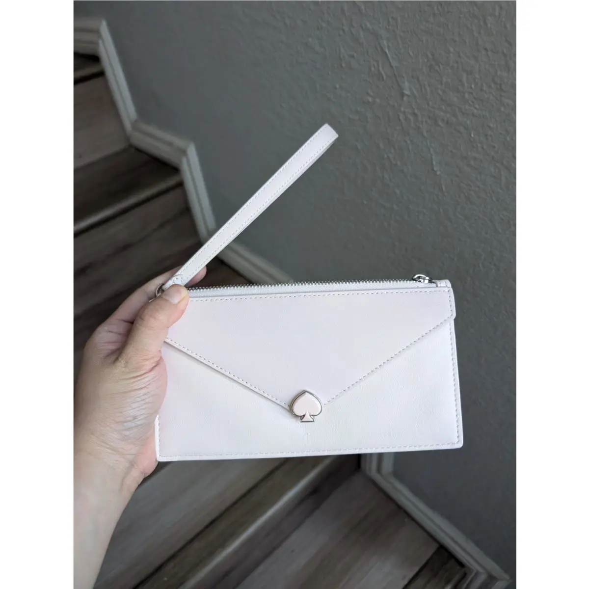 Kate Spade KN781 Truly Envelope Wristlet Powdered Sugar Leather