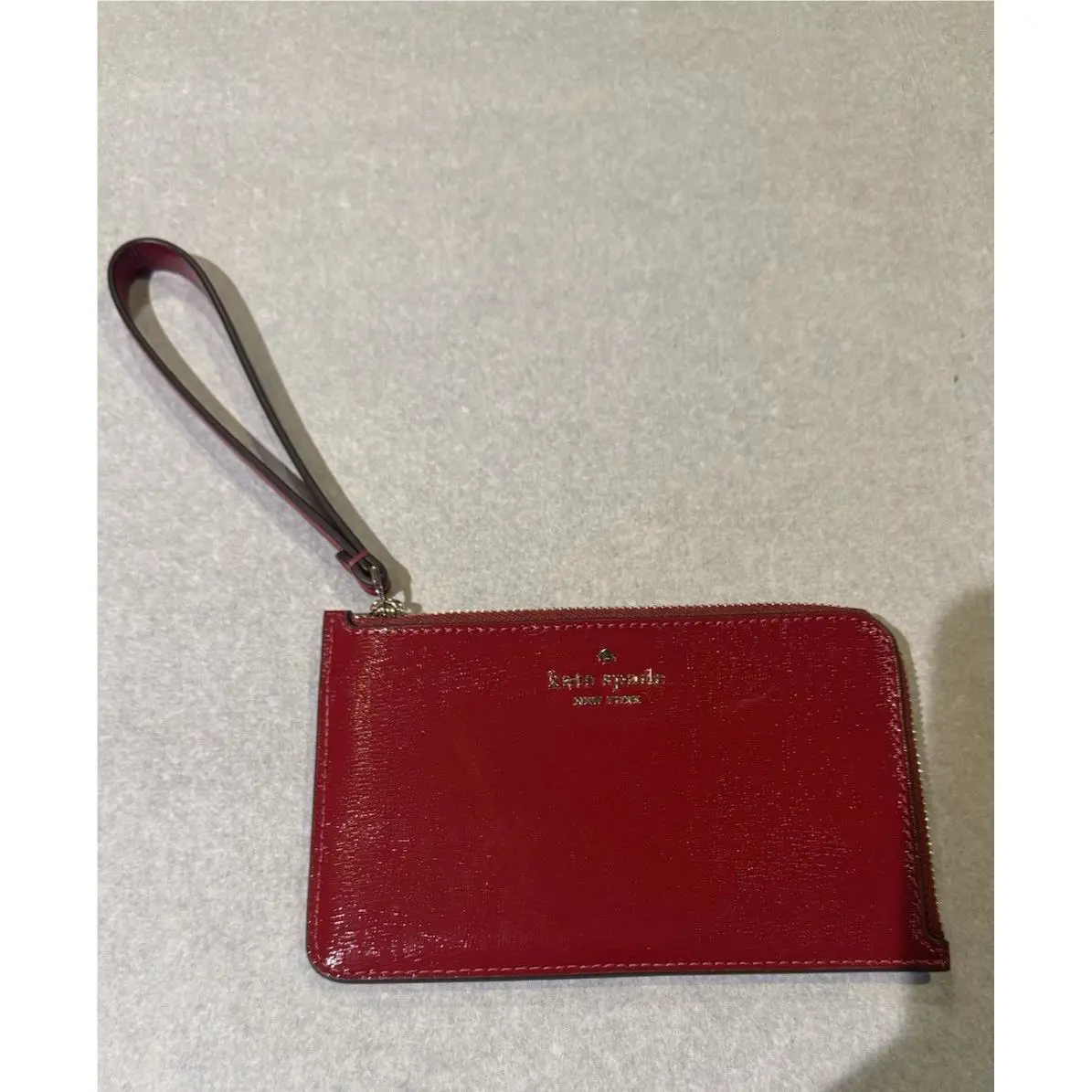 Kate Spade Lucy Textured Patent Leather Card Holder Wristlet - KN215