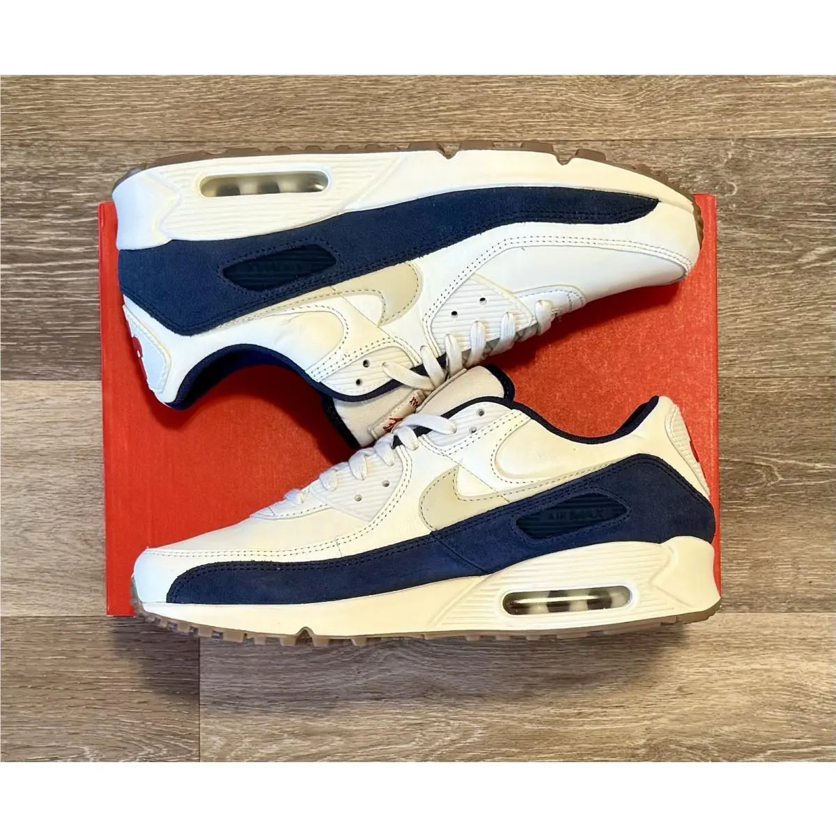 Air Max 90 Prm Leather ‘rare Air’ Pale Ivory IH4379-110 Men’s Size 9.5 by Nike