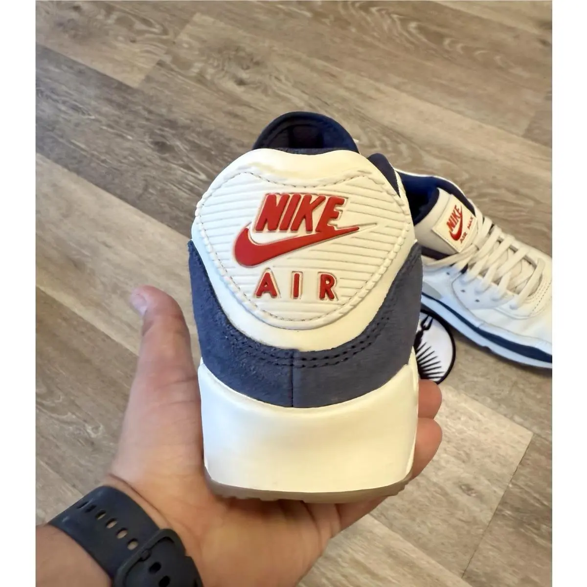 Nike shoes - Nike Air Max 90 PRM - IH4379-110 - Pale Ivory / Light Khaki / Thunder Blue / Sail (UPC: 198485926486) 0