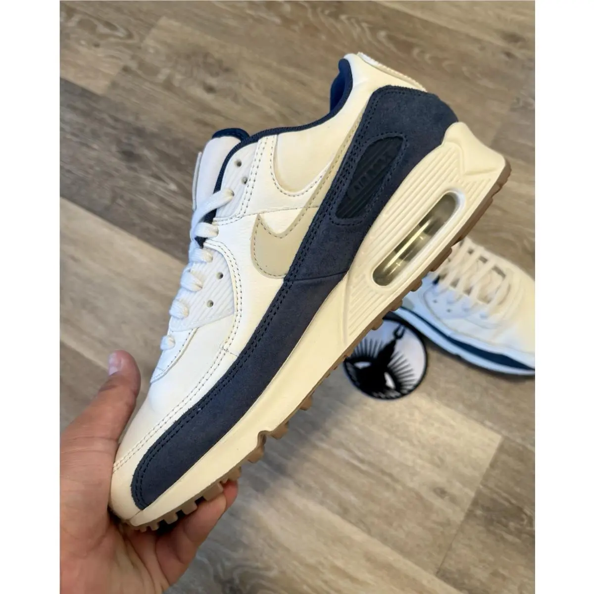 Nike shoes - Nike Air Max 90 PRM - IH4379-110 - Pale Ivory / Light Khaki / Thunder Blue / Sail (UPC: 198485926486) 3