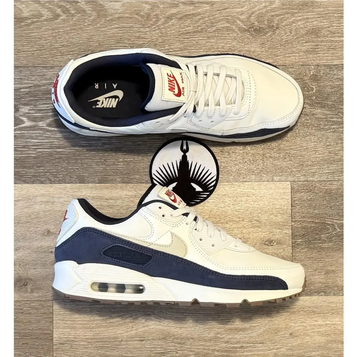Nike shoes - Nike Air Max 90 PRM - IH4379-110 - Pale Ivory / Light Khaki / Thunder Blue / Sail (UPC: 198485926486) 5