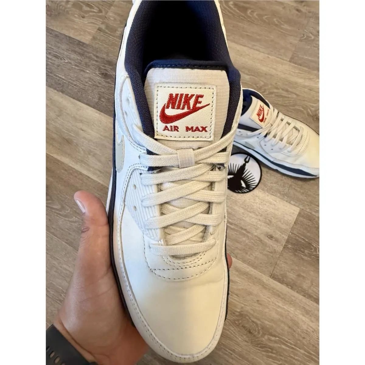 Nike shoes - Nike Air Max 90 PRM - IH4379-110 - Pale Ivory / Light Khaki / Thunder Blue / Sail (UPC: 198485926486) 6