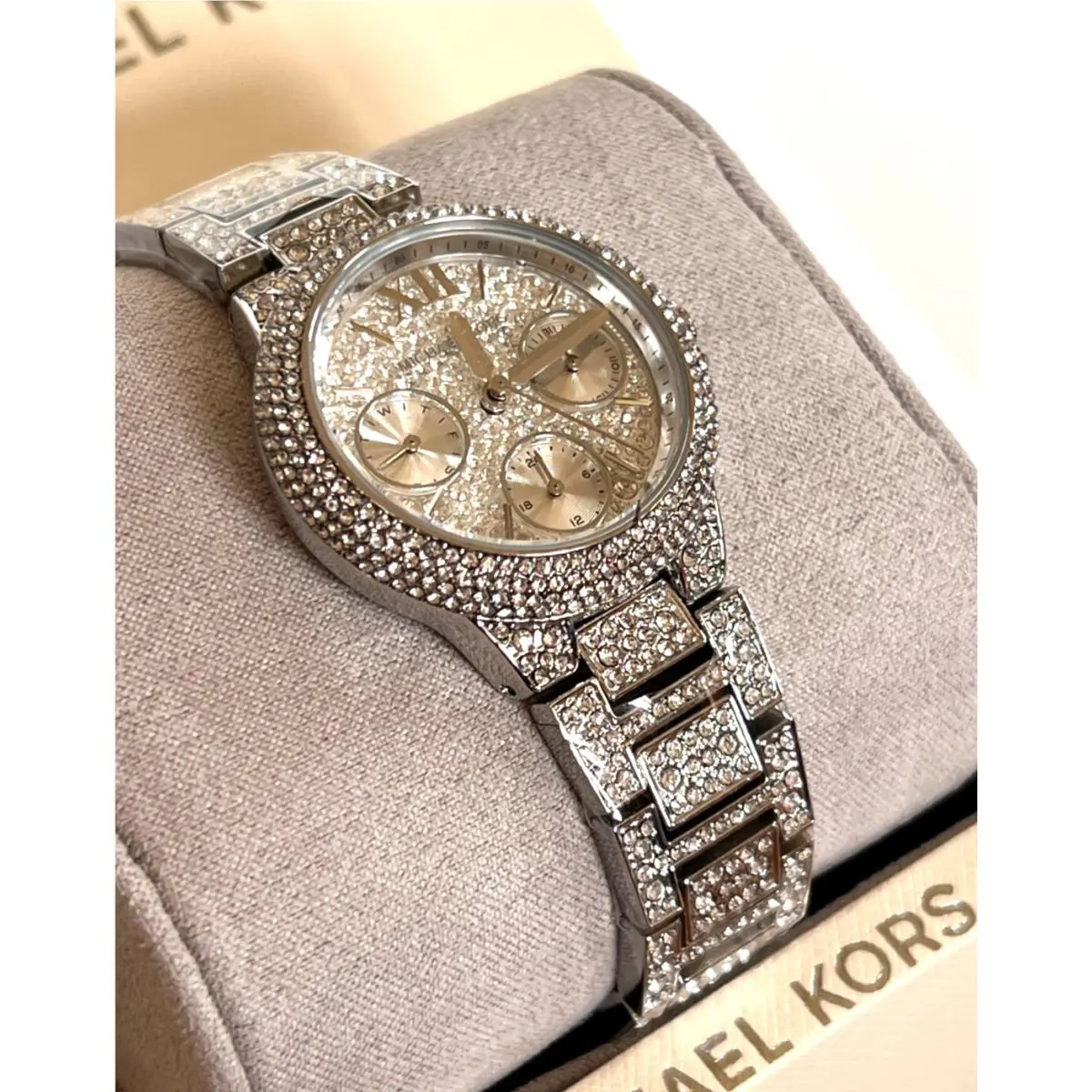 MK6996 Mini Camille Pavé Silver-tone Ladies Watch Giftbox by Michael Kors
