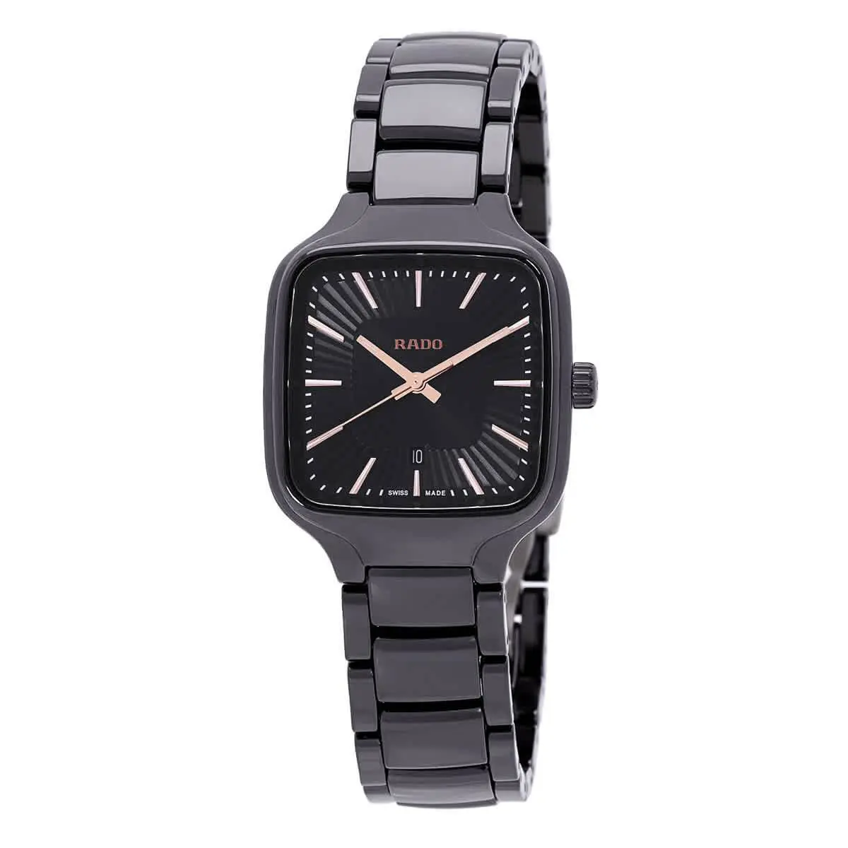 True Square Quartz Black Dial Ladies Watch R27080172 by Rado