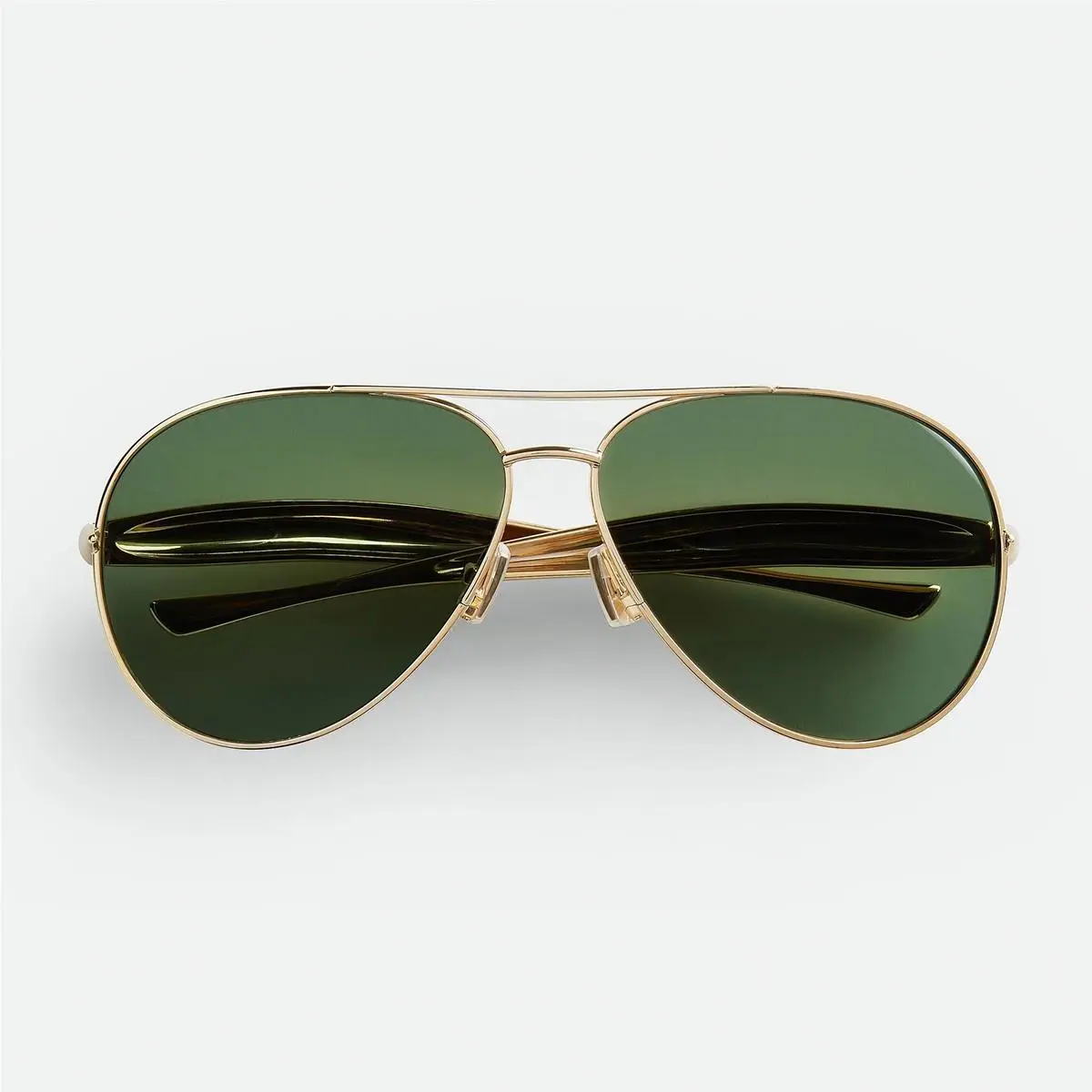 Bottega Veneta BV1305S Sunglasses Gold/green 64mm Made in Japan