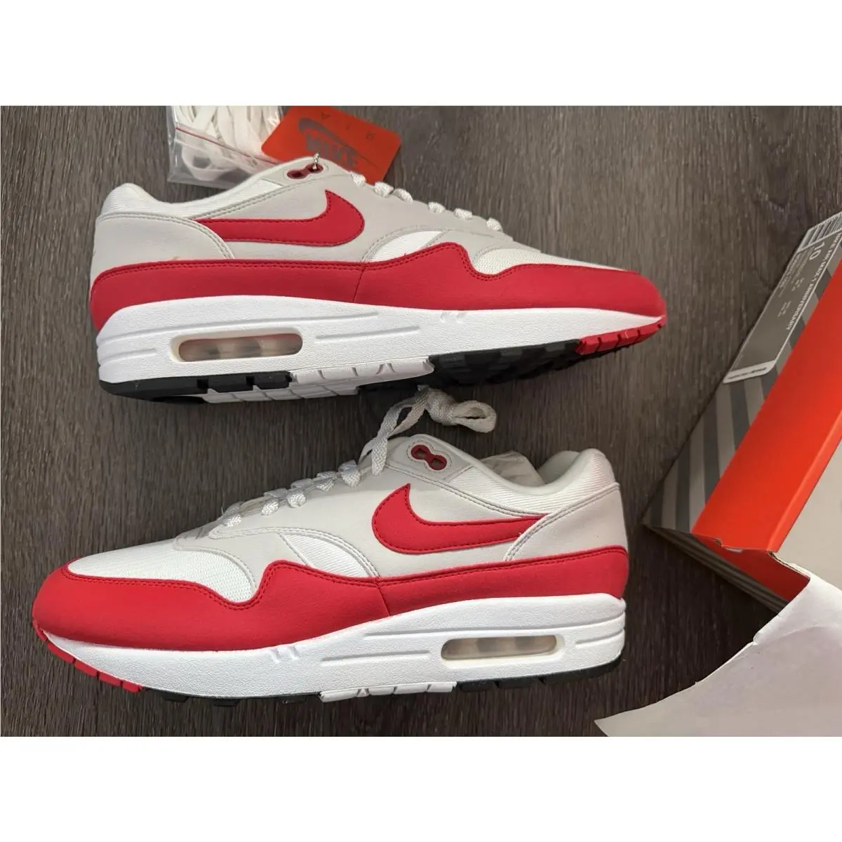 Nike shoes - Nike Air Max 1 - Air Max - 908375-103 - White, Manufacturer: White/University Red/Neutral Grey/Black 0