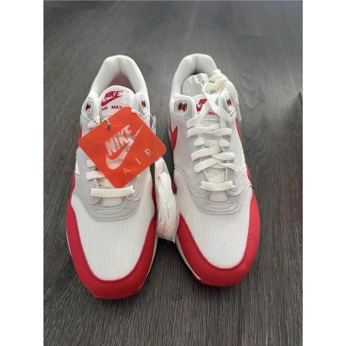 Nike shoes - Nike Air Max 1 - Air Max - 908375-103 - White, Manufacturer: White/University Red/Neutral Grey/Black 4