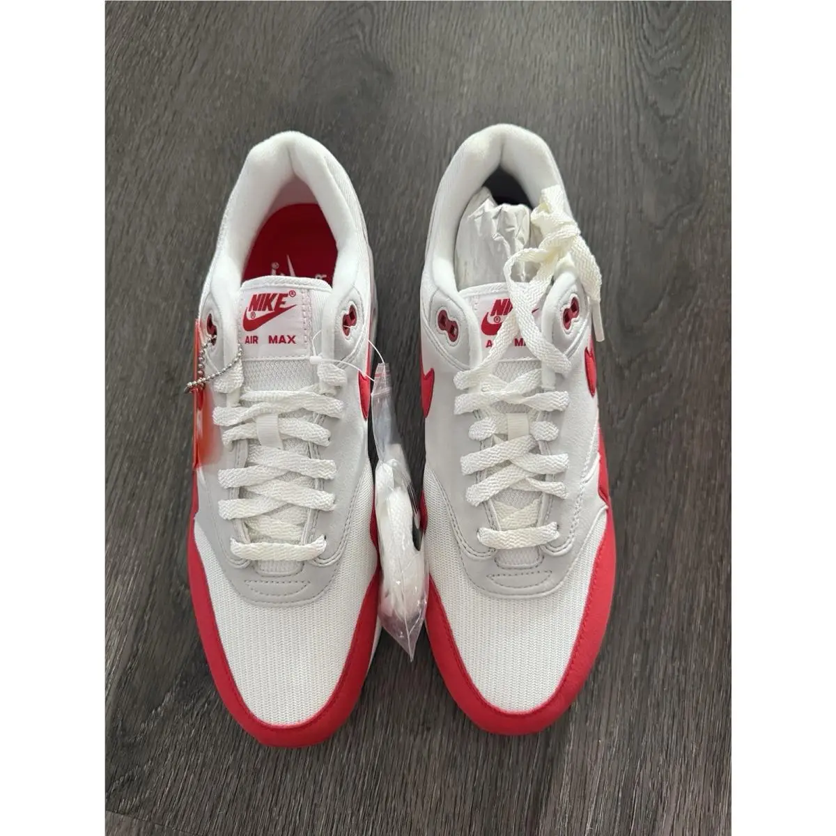 Nike shoes - Nike Air Max 1 - Air Max - 908375-103 - White, Manufacturer: White/University Red/Neutral Grey/Black 5