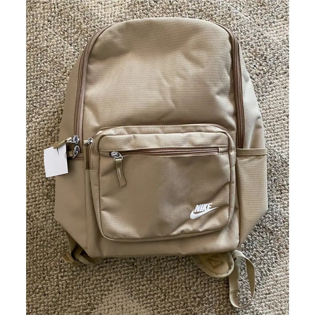 Nike Heritage Eugene Backpack Bag DB3300-297 Beige Khaki 18 H x 12 W x 6 D