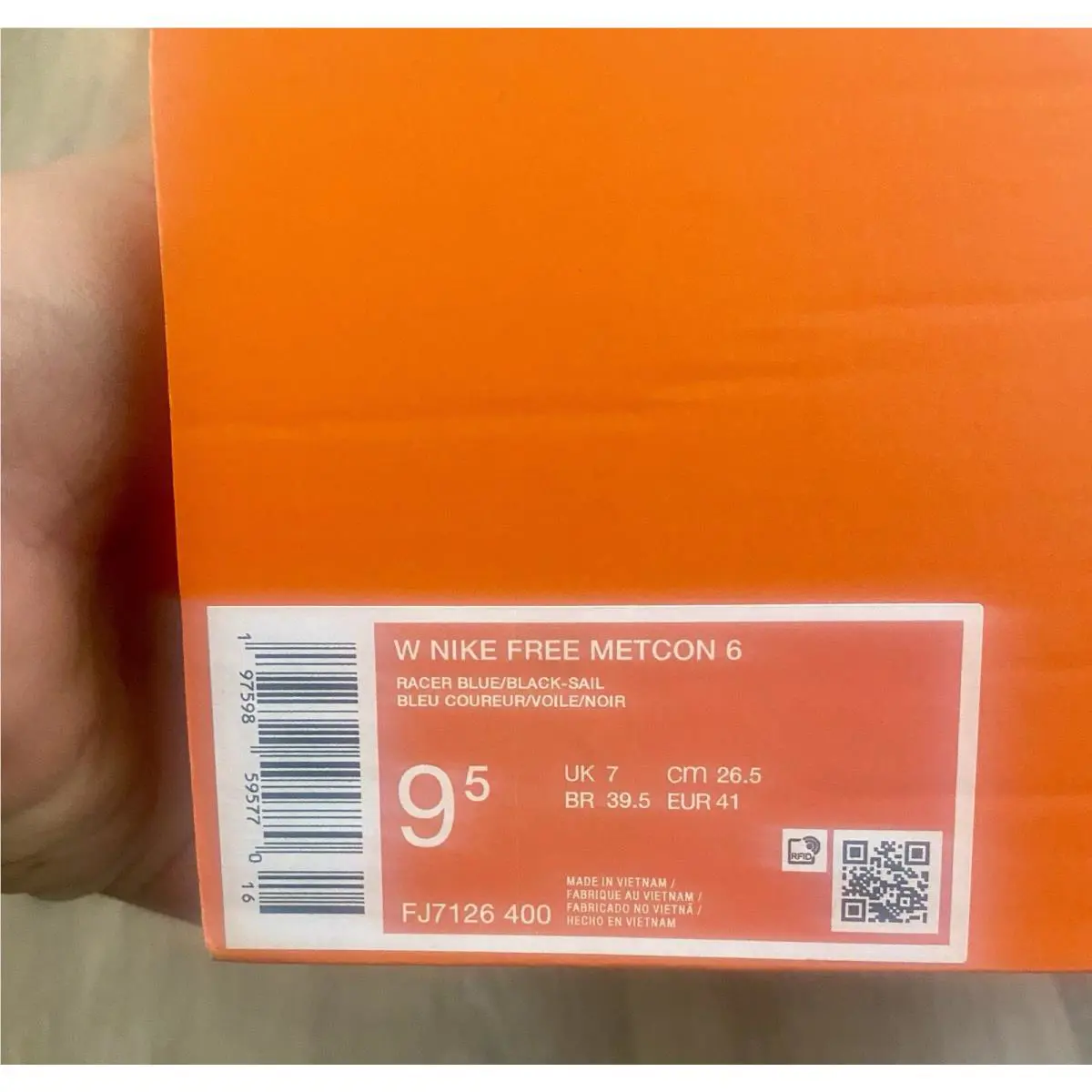 Nike shoes - Nike Free Metcon 6 - Free Metcon - FJ7126-400 - Racer Blue / Sail / Total Orange / Black (UPC: 197598595770) 10