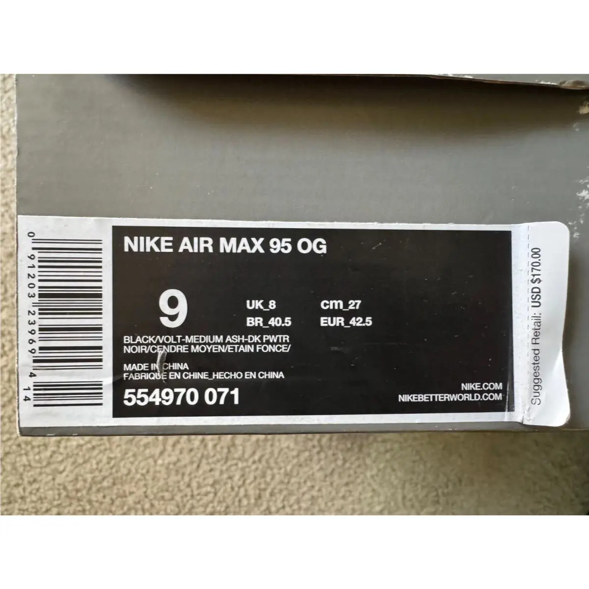 Nike shoes - Nike Air Max 95 - Air Max - 554970-071 - Gray 4