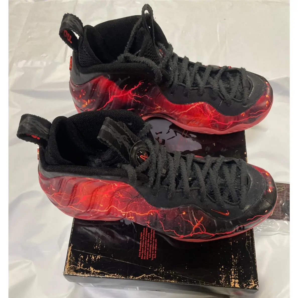 Nike shoes - Nike Air Foamposite - Air Foamposite - Black/Crimson 8