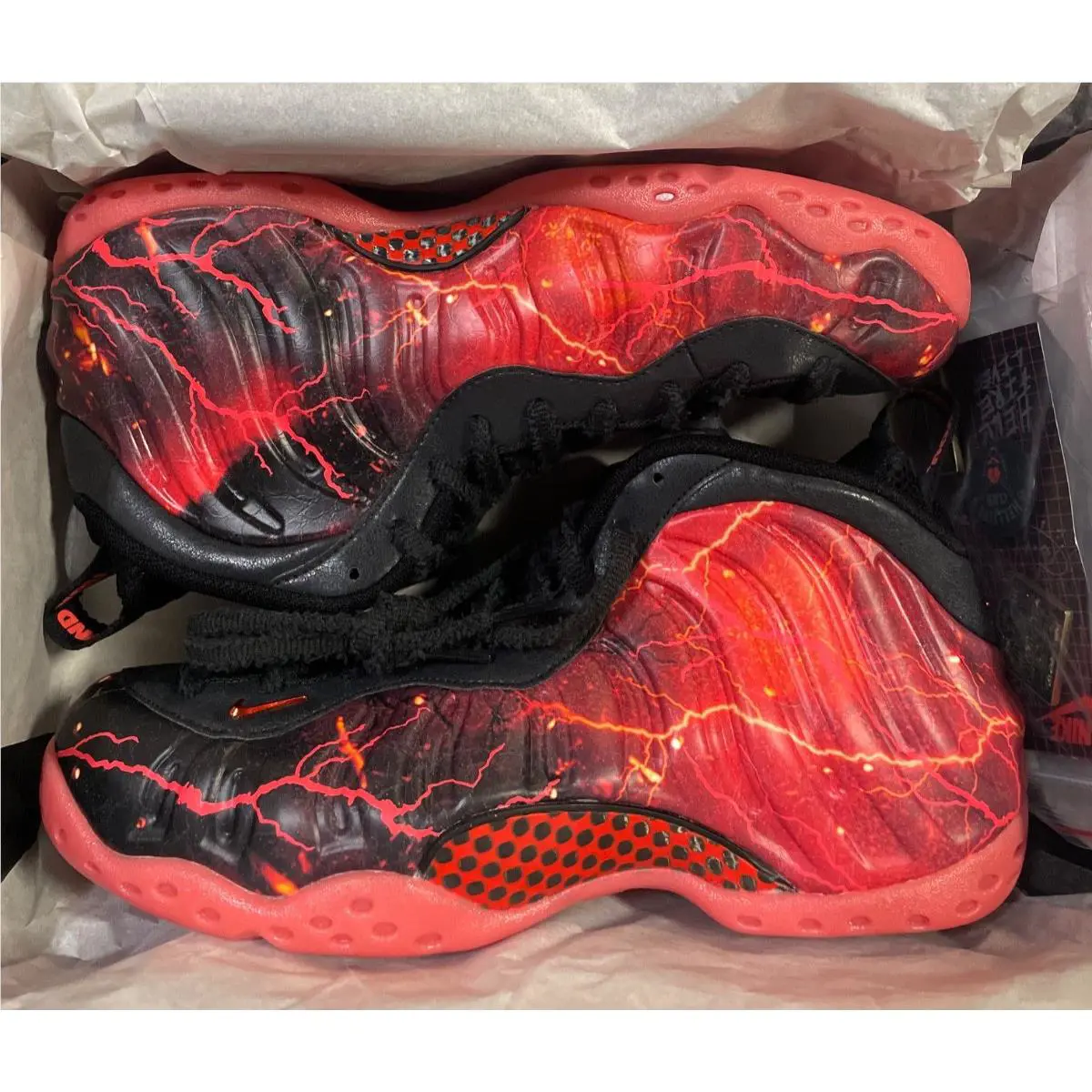 Nike shoes - Nike Air Foamposite - Air Foamposite - Black/Crimson 2