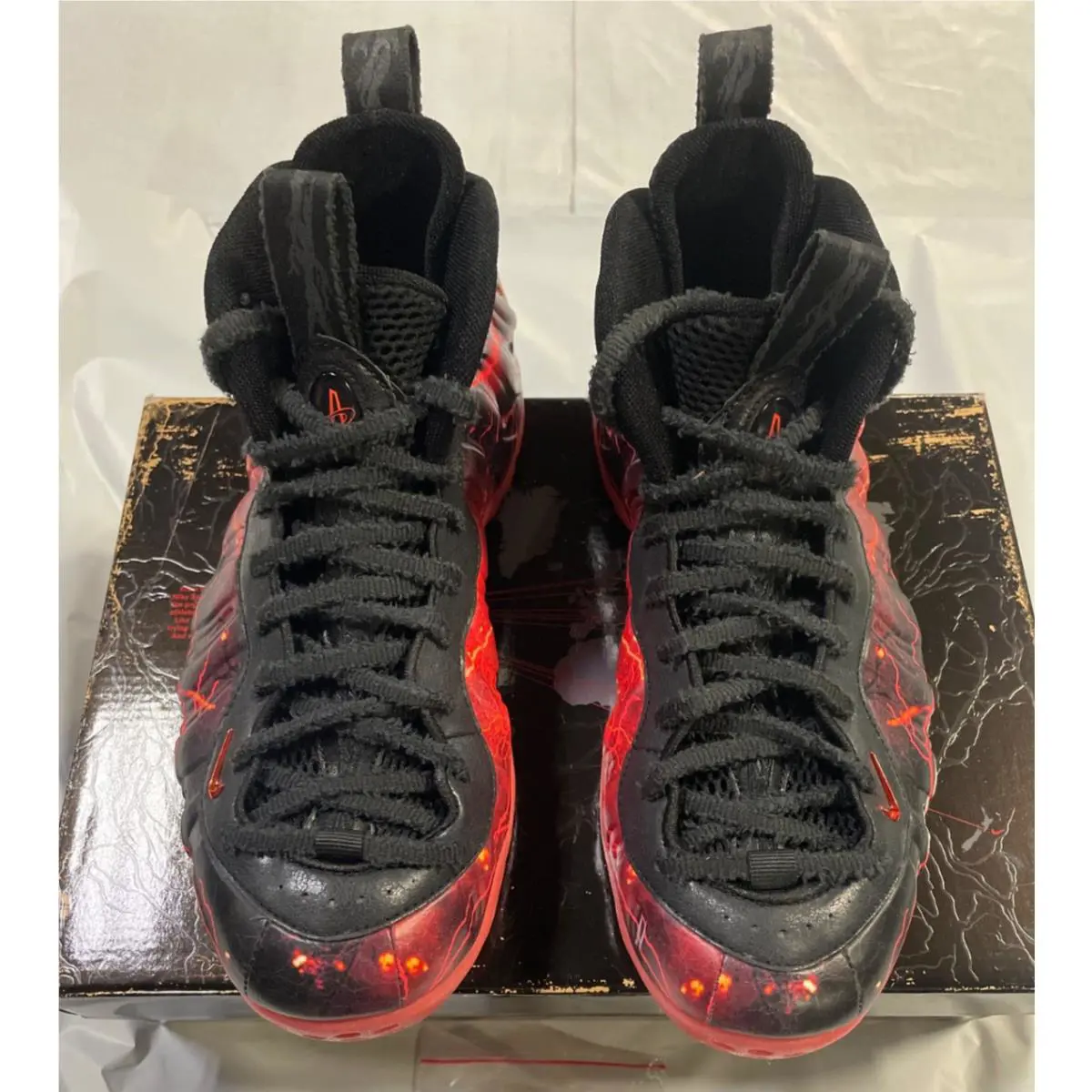 Nike shoes - Nike Air Foamposite - Air Foamposite - Black/Crimson 4