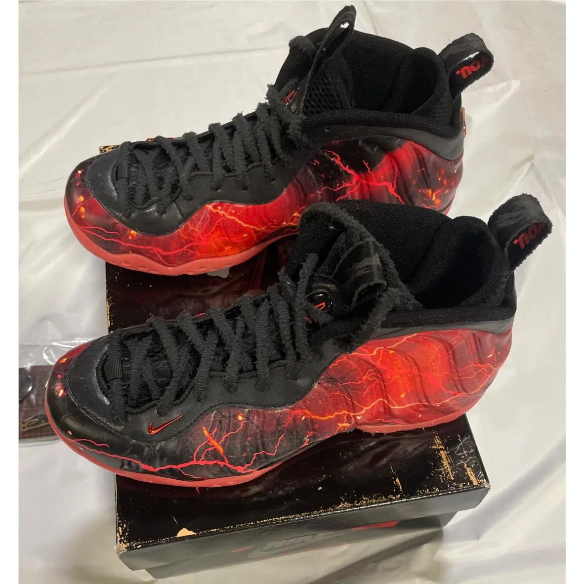 Nike shoes - Nike Air Foamposite - Air Foamposite - Black/Crimson 6