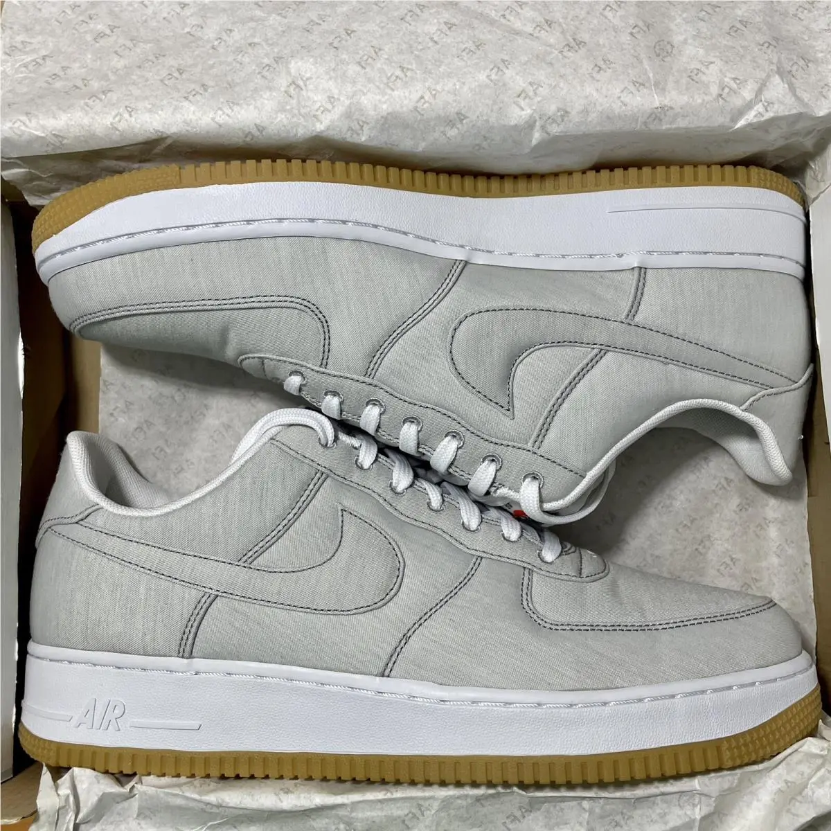 Nike Air Force 1 Low Sz 11.5 DS Wolf Grey Gum Outsole 718152-011