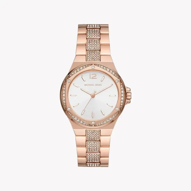 Lennox MK7362 Rose Gold-tone Stainless Steel White Dial 37mm Watch by Michael Kors
