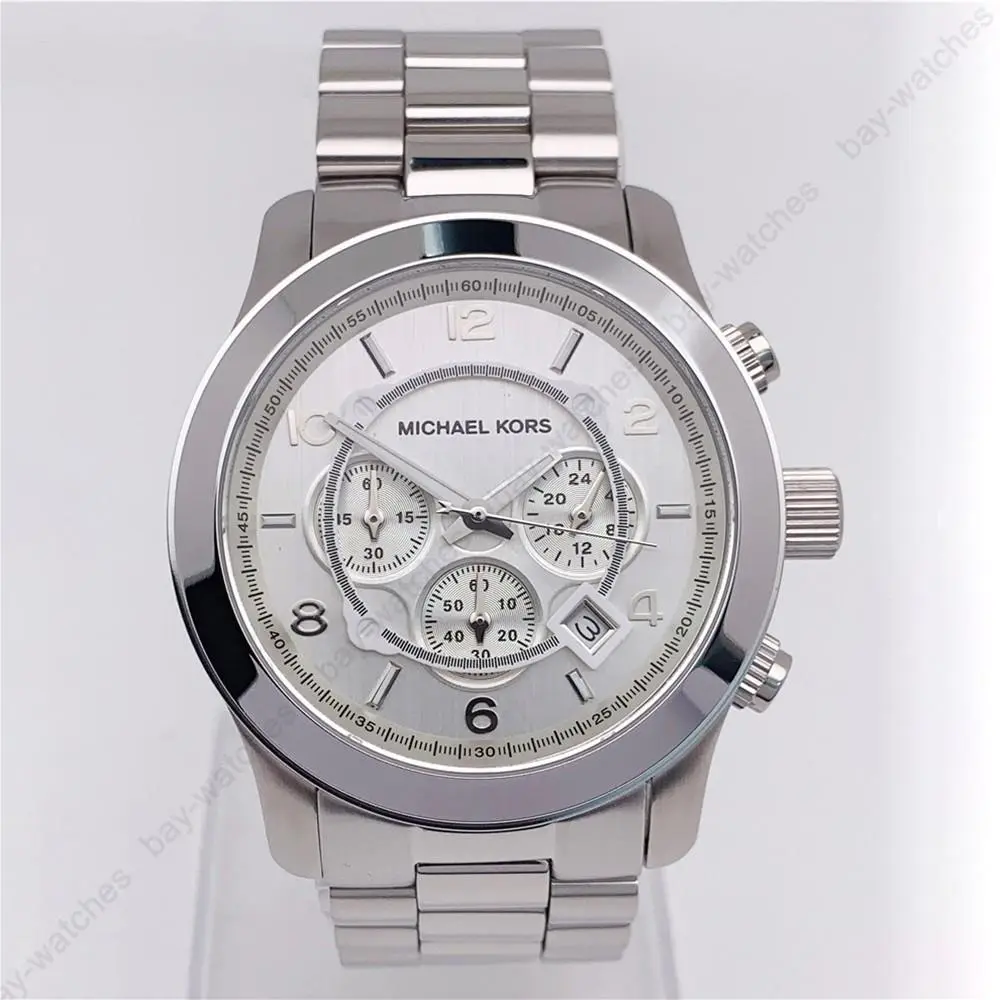 MK8086 Chronograph Silver Stainless Steel Casual Dress Men`s Watch by Michael Kors