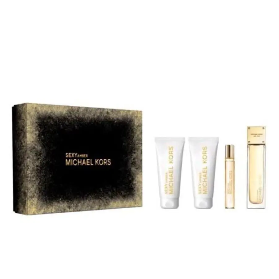Michael Kors Sexy Amber Women 4piec 3.4oz 0.3oz Edp 3.4oz Shower Gel Lotion