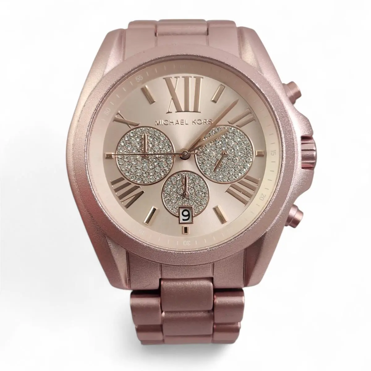 Bradshaw Lilac Pave Pink Aluminum Watch MK6752 by Michael Kors