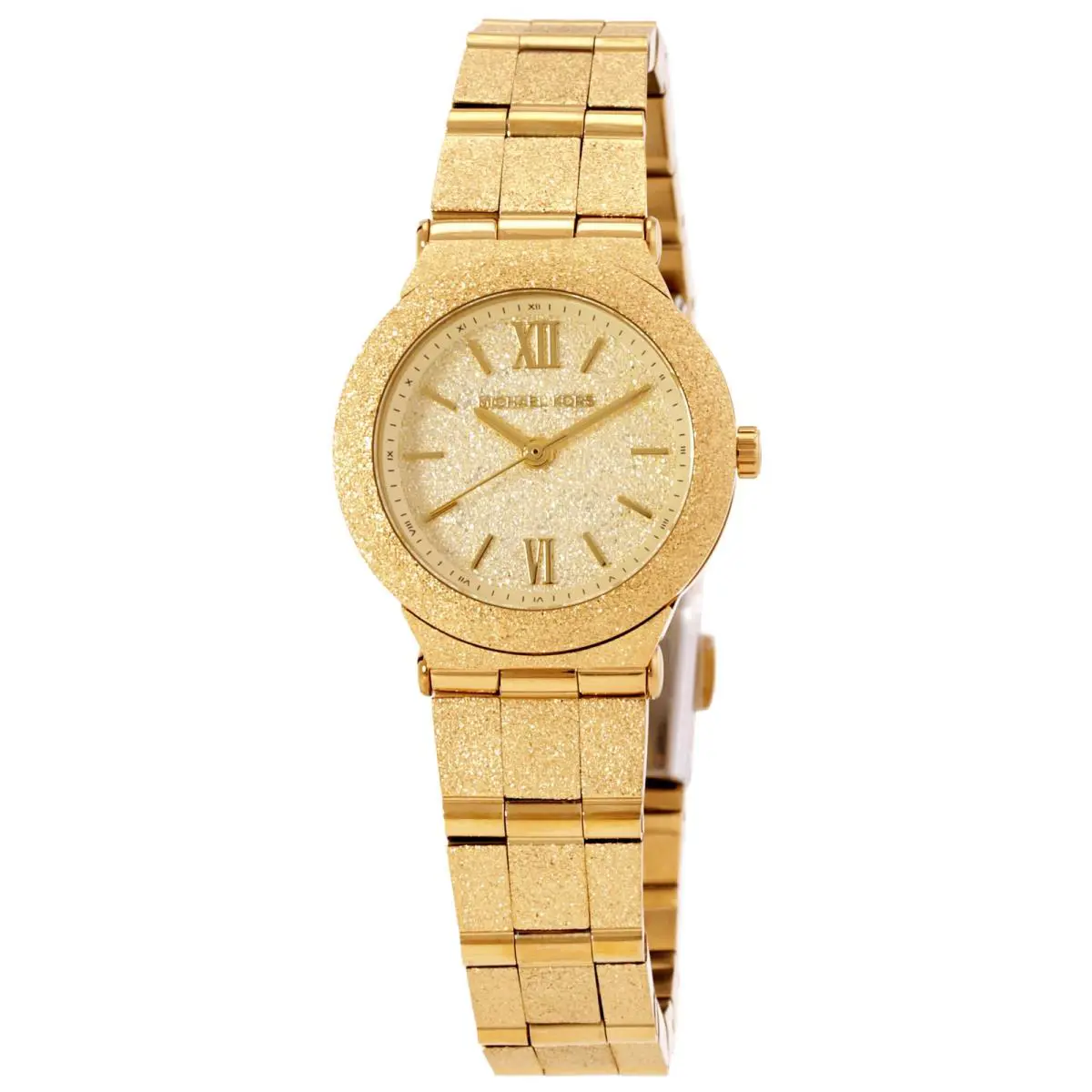 Michael Kors Petite Billie Frosted Quartz Ladies Watch MK7554 - Gold, Dial: Sparkling Gold-tone, Band: Gold-tone