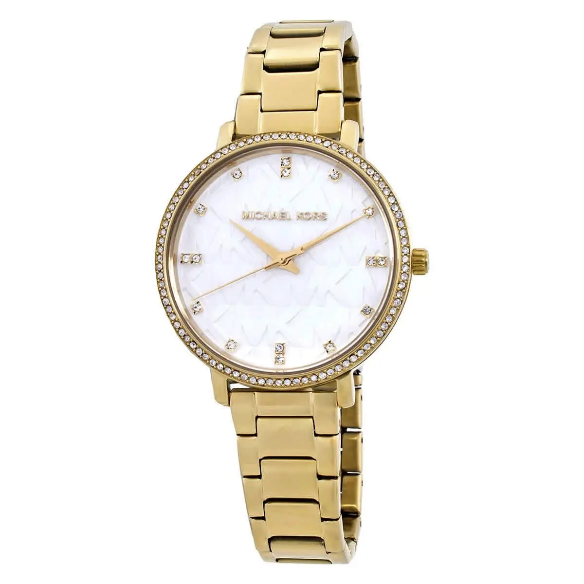 Michael Kors Pyper Quartz Crystal White Dial Ladies Watch MK4919