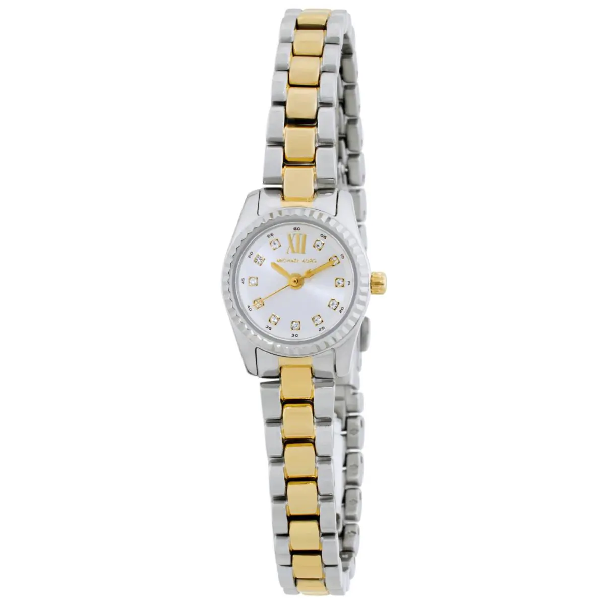 Michael Kors Micro Lexington Quartz Ladies Watch MK4903 - White, Dial: White, Band: Two-tone (Silver-tone and Gold-tone)